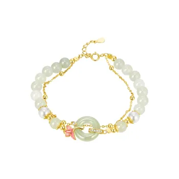 MAMADESHOUHU Hetian Jade Bracelets Pale Greenish White Jade Women's