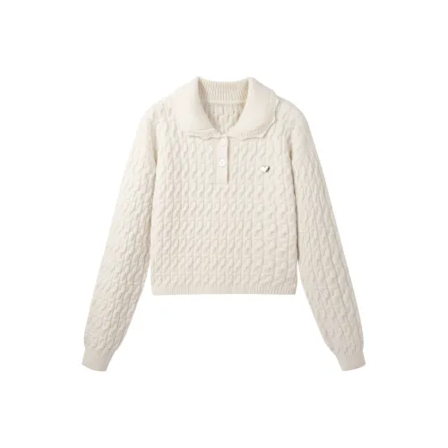 LEDIN Knitwear Women's Vanilla White