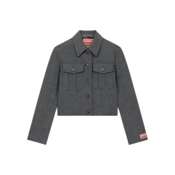 KENZO England Logo patch Wool Blend Jacket