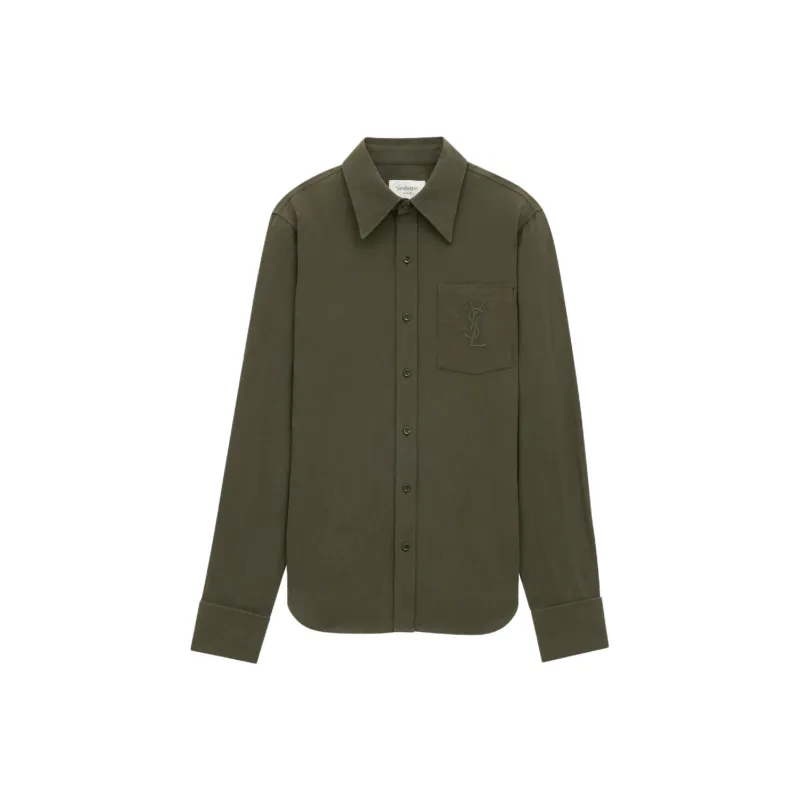 SAINT LAURENT Cassandre Button Up Shirt-0