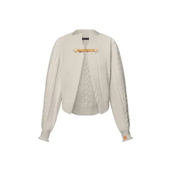 LOUIS VUITTON Cable Knit Strap Cardigan
