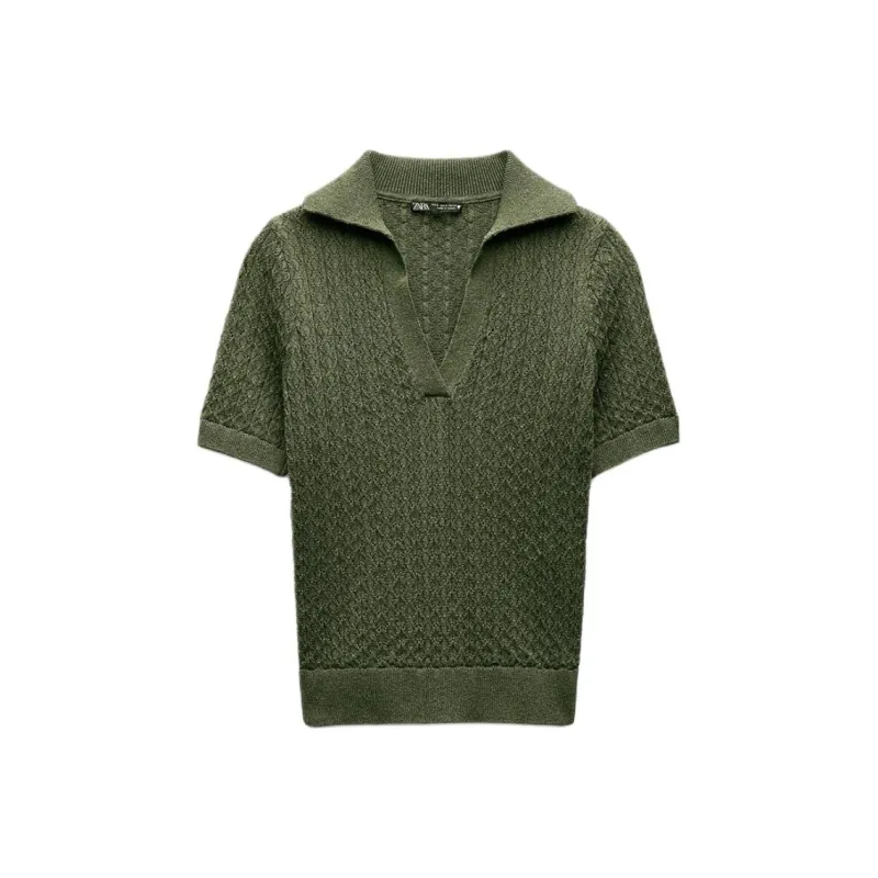 ZARA T Shirts Women's Green-0