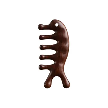 ZHENZI Sandalwood Multifunction Massage Comb Deep Relaxation, Promotes Circulation, Unblocks Meridians