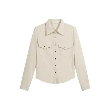 HUINIAN Shirts Women's Ecru