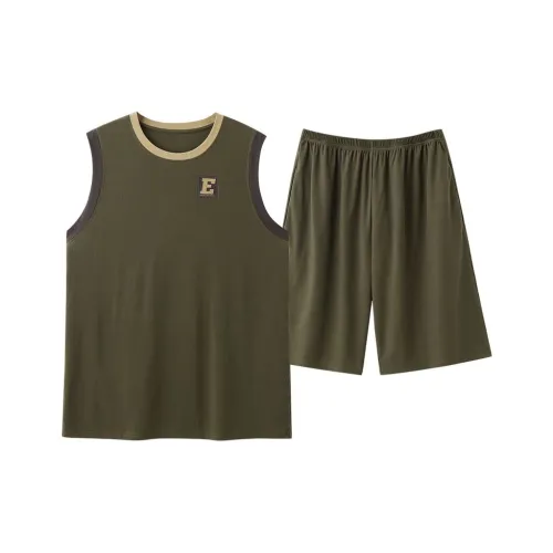 XISHE Pajama Set Men's Army Green