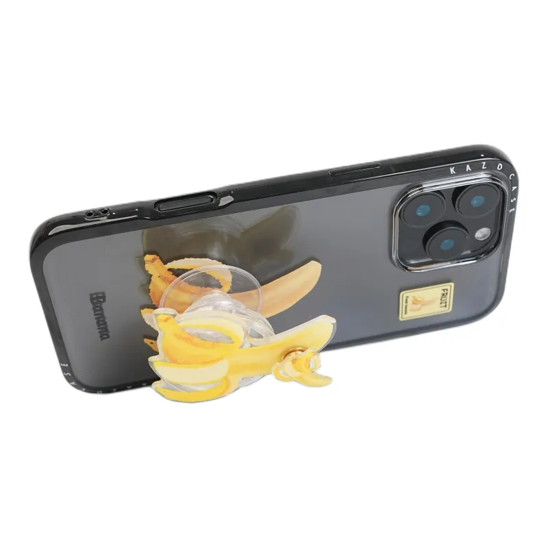Sopi Acrylic Material Creative Banana Stand Phone Cases Compatible With IPhone 16/15 Pro Max/Apple 13/14 Pro/Max-3
