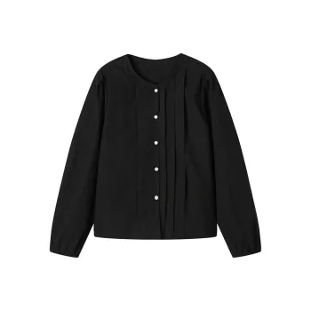 Korean Style Shirt Women's Night Black