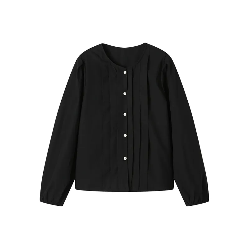 Korean Style Shirt Women's Night Black-0