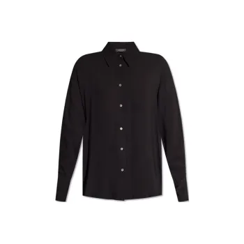 Fabiana Filippi Drop Shoulder Button Up Crepe Shirt