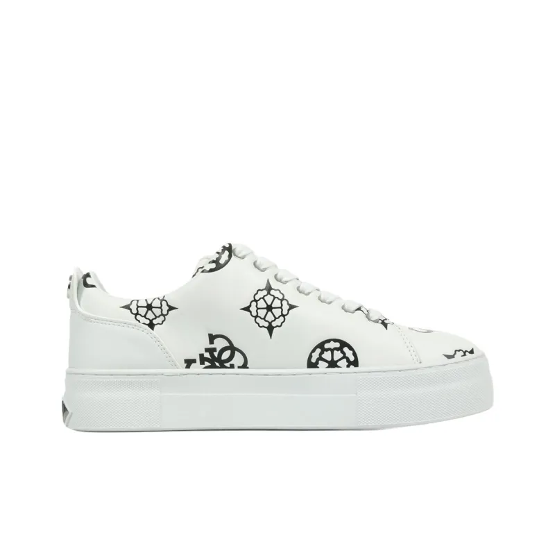 GUESS Gianele Abrasion Resistant Low Top Skateboard Shoes Women's White-1