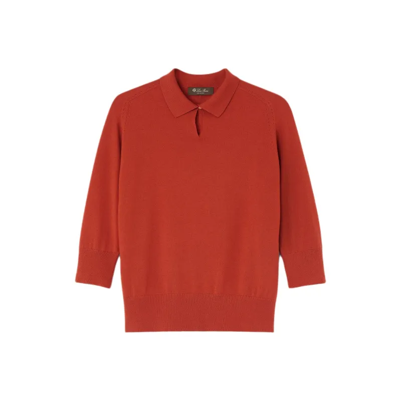 Loro Piana SS25 Polo Shirt Women's Red-0