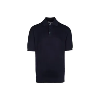 Brunello Cucinelli Short Sleeved Ribbed Polo Shirt
