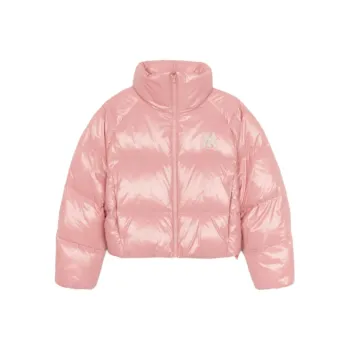 MLB New York Yankees Glossy Curve Down Jacket Women's Pink