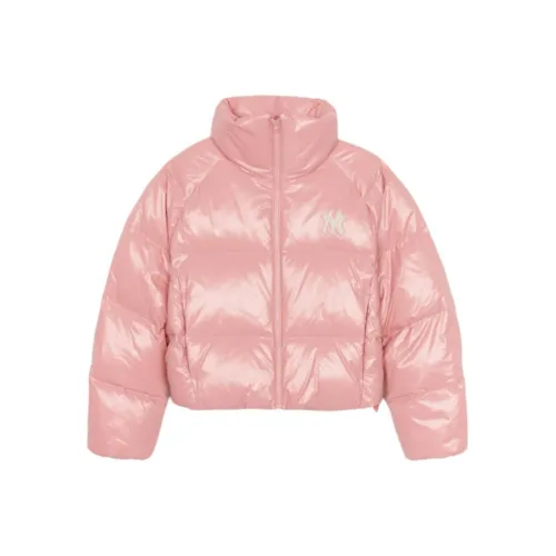 MLB New York Yankees Glossy Curve Down Jacket Women's Pink