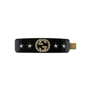 GUCCI Crystal embellished Double G Logo Hairclip
