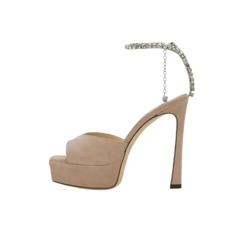 Jimmy Choo Saeda One Strap Sandals 12.5cm Women's Pink