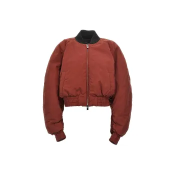 THE ANDAMANE Sierra Zip Up Cropped Bomber Jacket