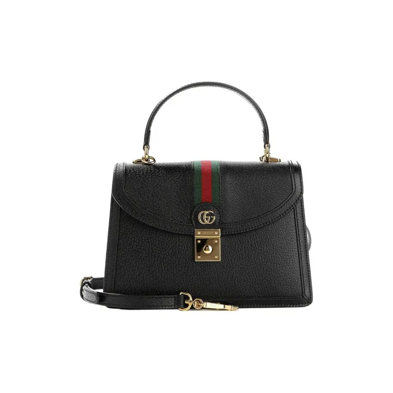 GUCCI Ophidia Cow Leather Shoulder Bag, Crossbody Bag, Handbag Women's Black-0