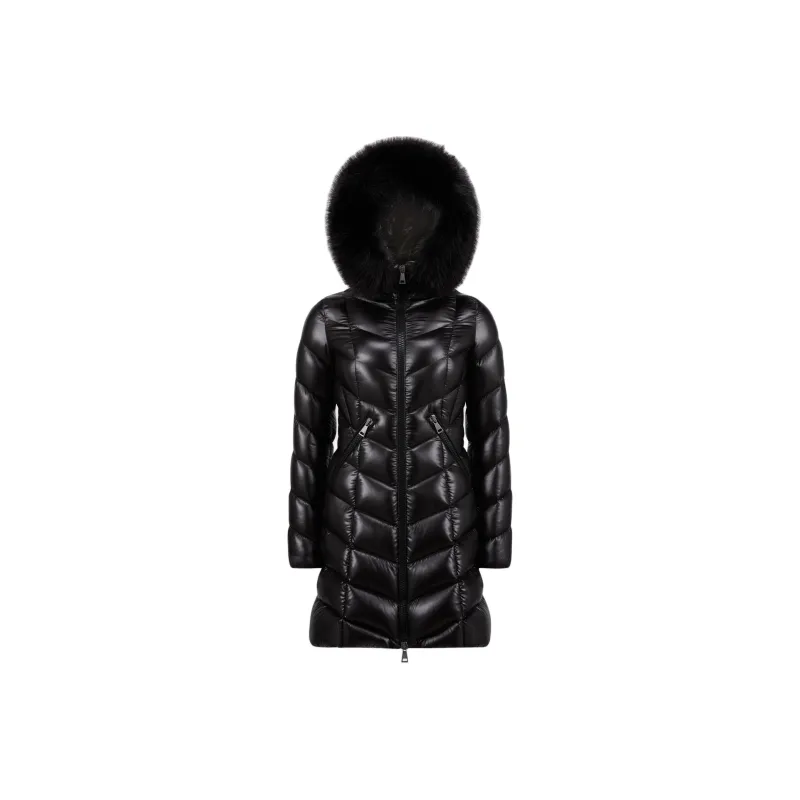 Moncler Quilted Zip-Up Long Coat-0