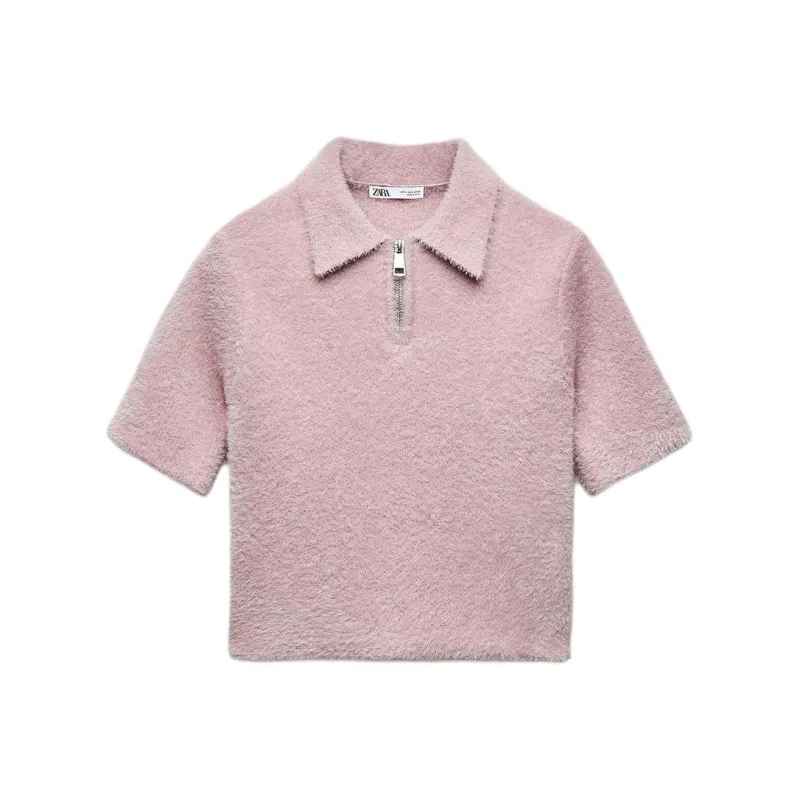 ZARA Polo Shirts Women's Pink-0