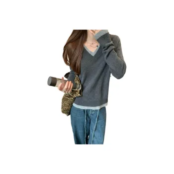 Flowers In Water Knitwear Women's Dark Gray