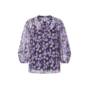 JZ Juzui Shirt Women's Floral Purple