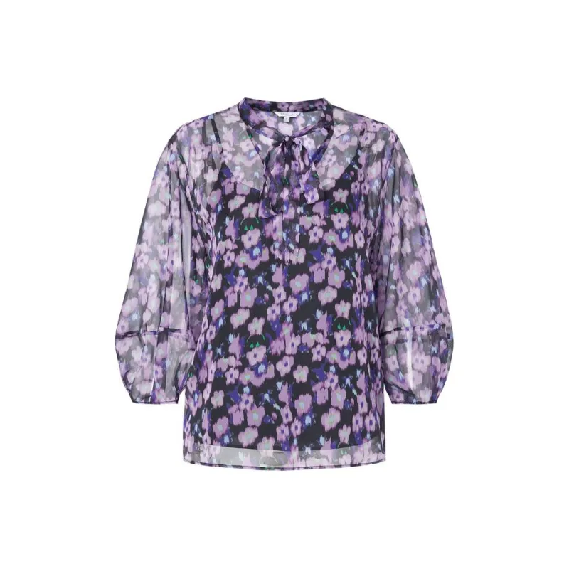 JZ Juzui Shirt Women's Floral Purple-0