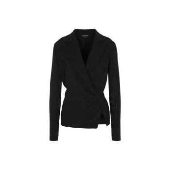 GIORGIO ARMANI Embellished Wrapped Blazer