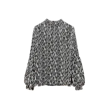 Cypress House Shirt Women's Black Base With White Pattern
