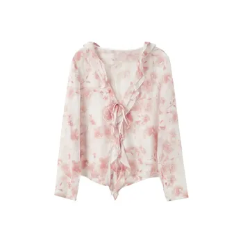 3COLOUR Shirt Women's Cherry Blossom Pink Floral