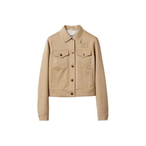 miu eye miu eye Logo embroidered Chino Cropped Jacket