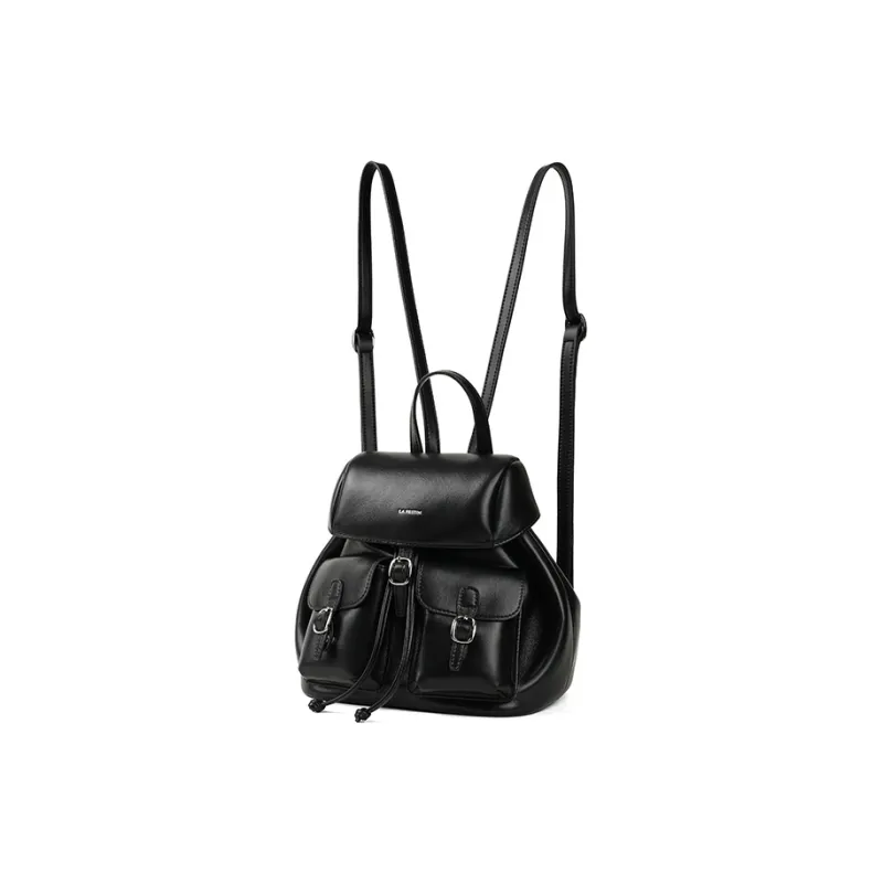LA FESTIN Cow Leather With Synthetic Leather Backpack Women's Multicolor-5