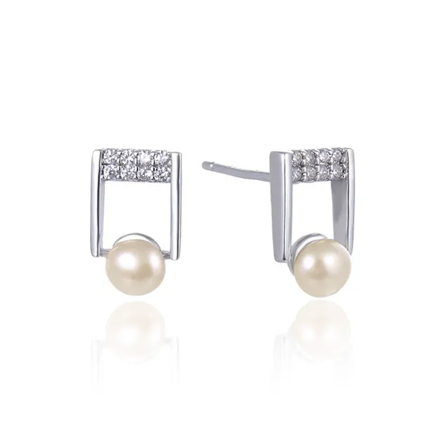 ZHENZHUAOMI Pearl Stud Earrings Women's-0