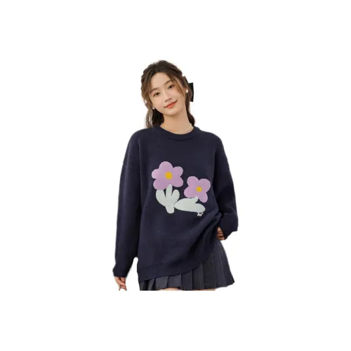 HUASJ Knitwear Women's Navy Blue