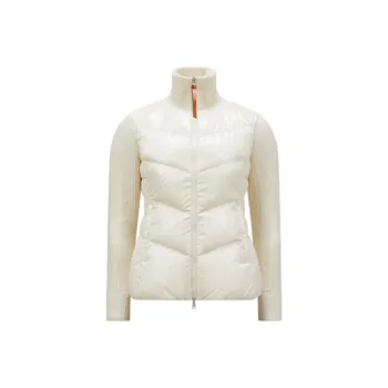 Moncler Logo Patch Knitted Padded Cardigan