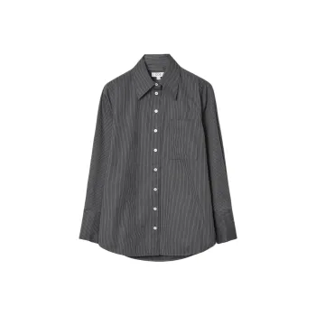 COS Shirt Women's Black Stripes