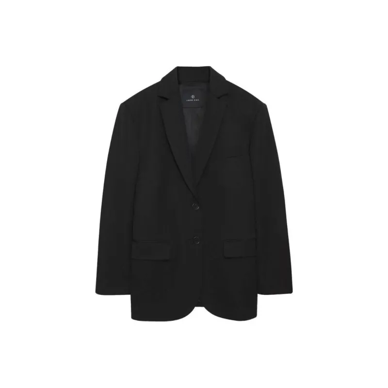 Anine Bing Quinn Single Breasted Oversized Blazer-0