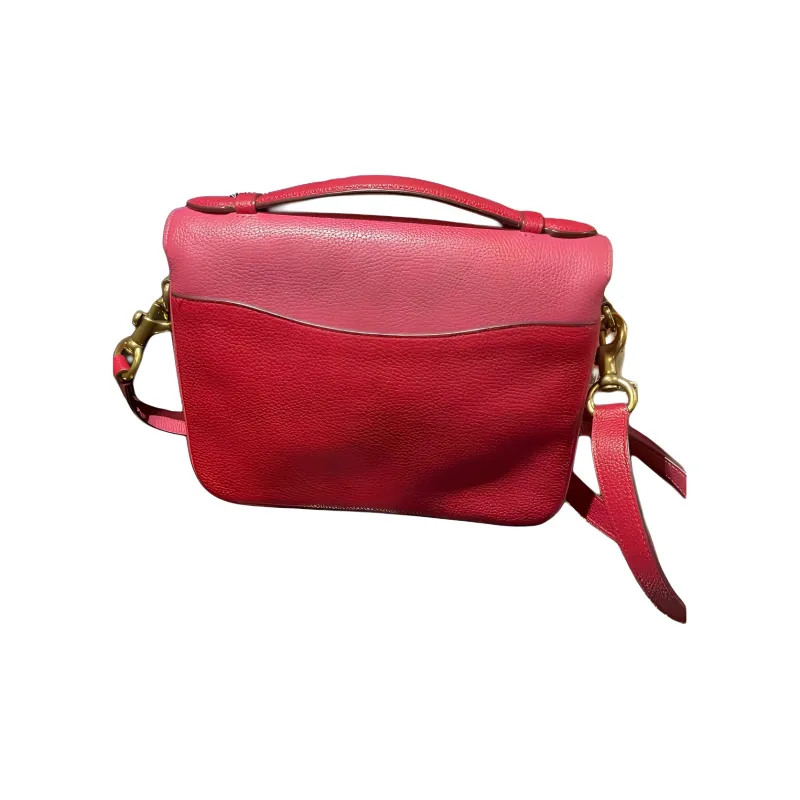 COACH Cassie Leather Shoulder Bag, Crossbody Bag, Handbag Medium Size Women's Bright Cherry & Purple-3