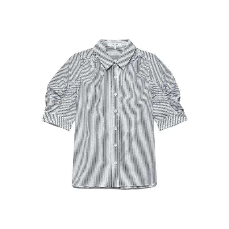 FRAME SS23 Shirt Women's Black White Stripes-0