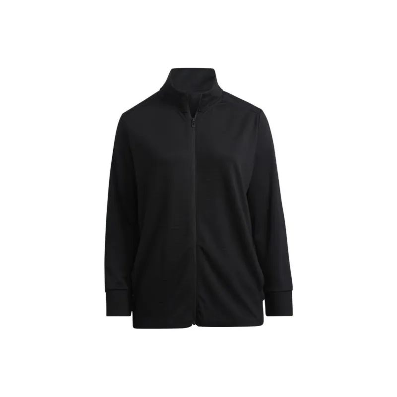 Adidas TEXTURED FULL-ZIP JACKET Jackets Coats Women's Black-0