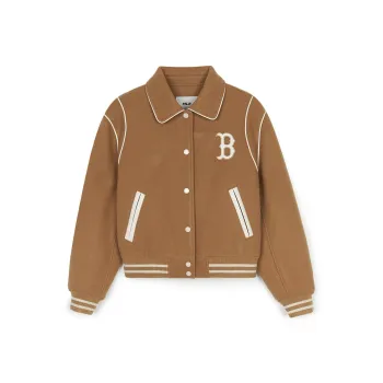 MLB Boston Red Sox Jackets Coats Women's Beige Yellow