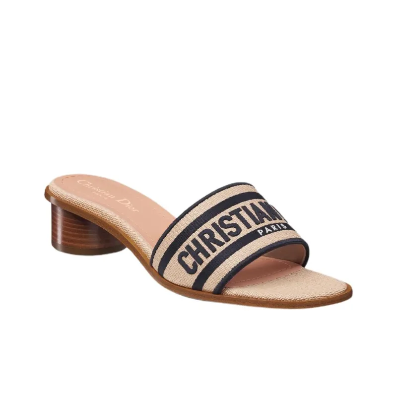 DIOR Dway Slip Resistant Slide Slippers 3.5cm Women's Beige-2