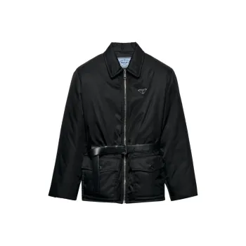 PRADA Logo Plaque Belt Detailed Jacket
