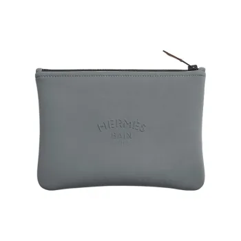 HERMES Neobain Polyamide With Spandex Clutch Small Size Unisex Slate Gray