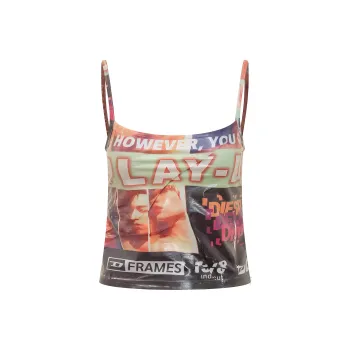 DIESEL T-Jana Graphic-Printed Spaghetti Straps Top