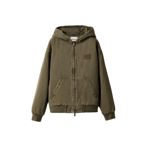 MIU MIU Jackets & Coats Women's Olive Green