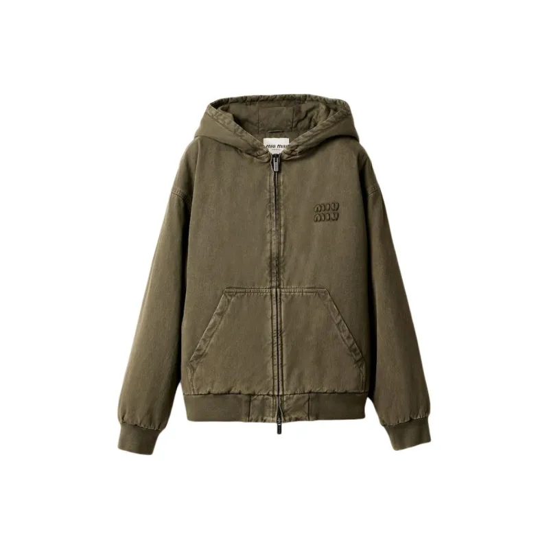 MIU MIU Jackets & Coats Women's Olive Green-0