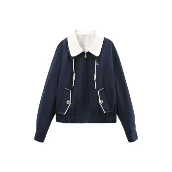 A Paradise For Awakening Jackets Coats Women's Navy Blue