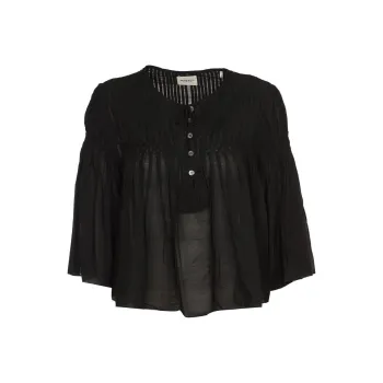 ISABEL MARANT ETOILE Axeliana Pintuck detail Blouse