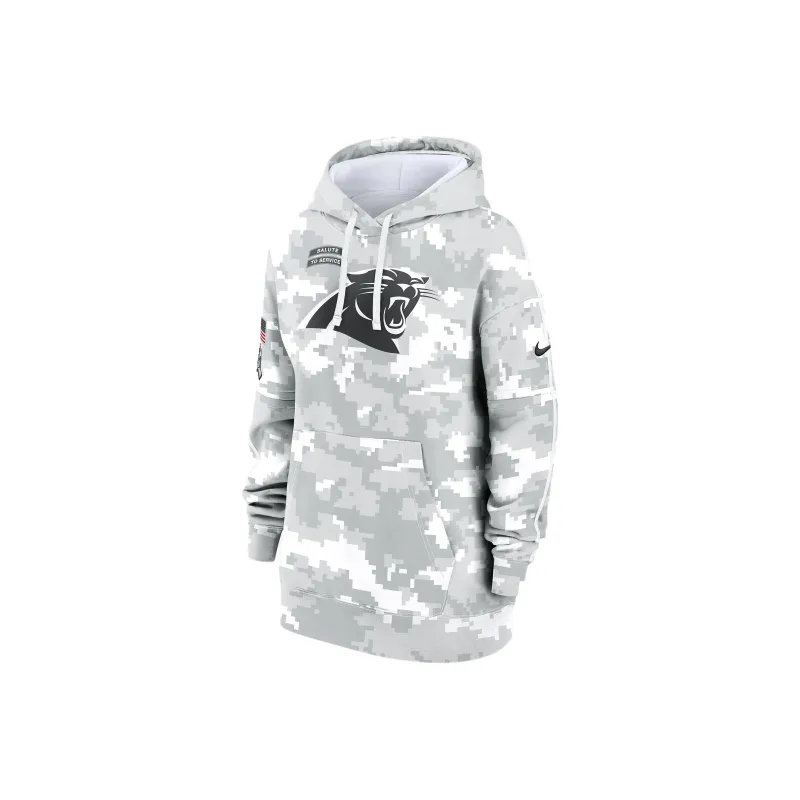 Nike Carolina Panthers Salute To Service Primary Edge Club Women's Nike Nfl Pullover Hoodie-0